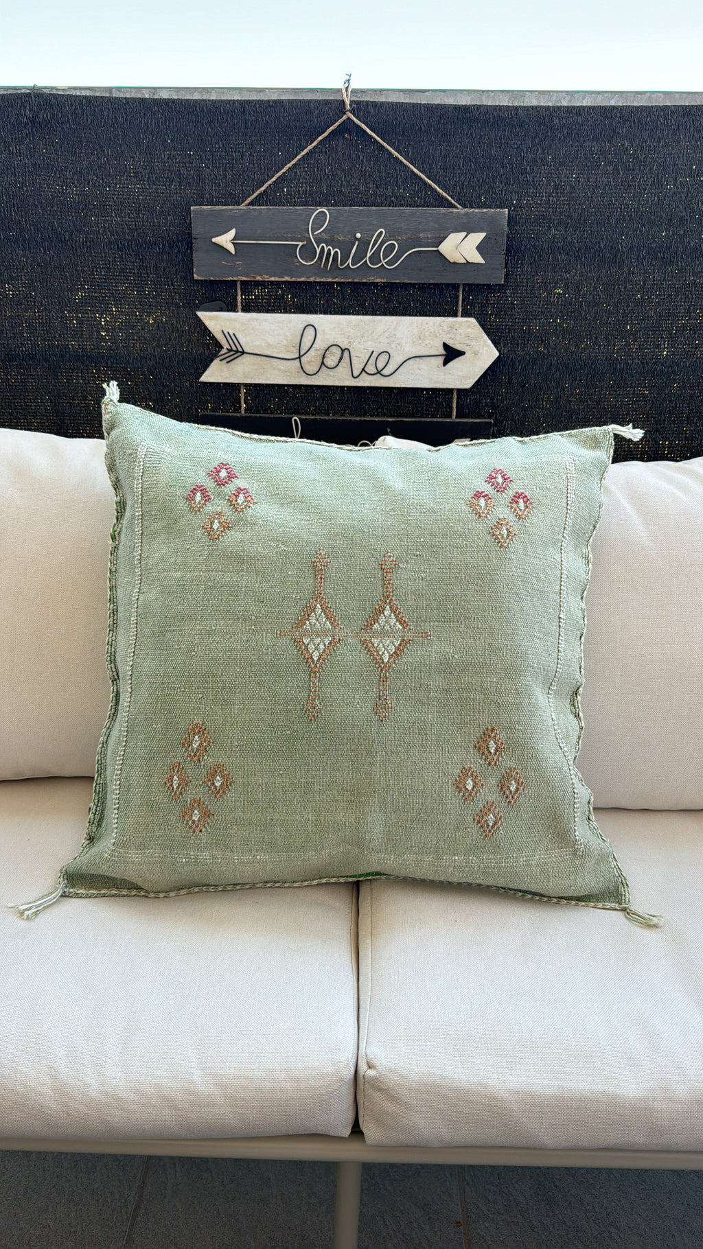 Coussin Sabra en soie de cactus