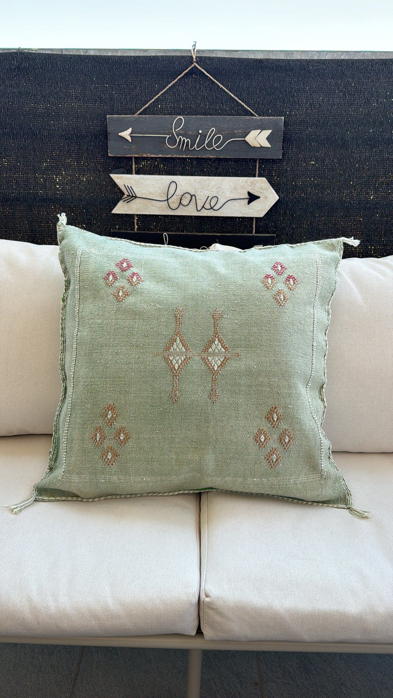 Coussin Sabra en soie de cactus