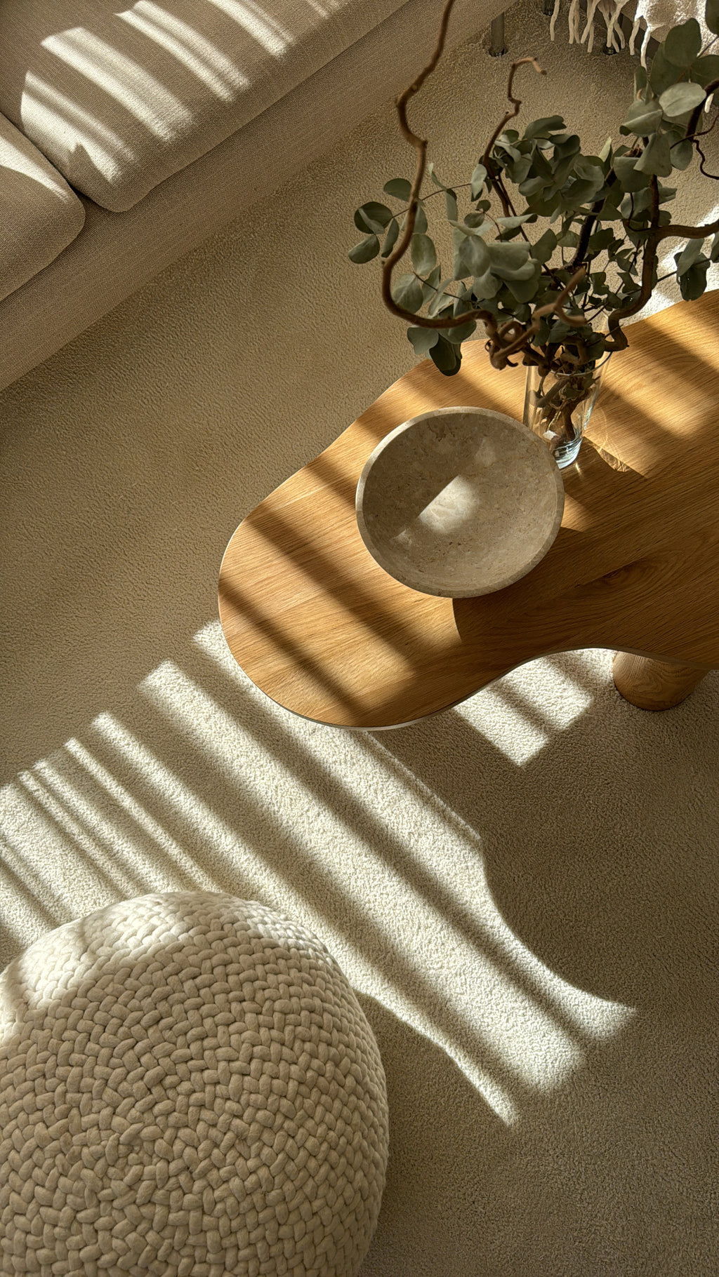 Pouf Galet en laine