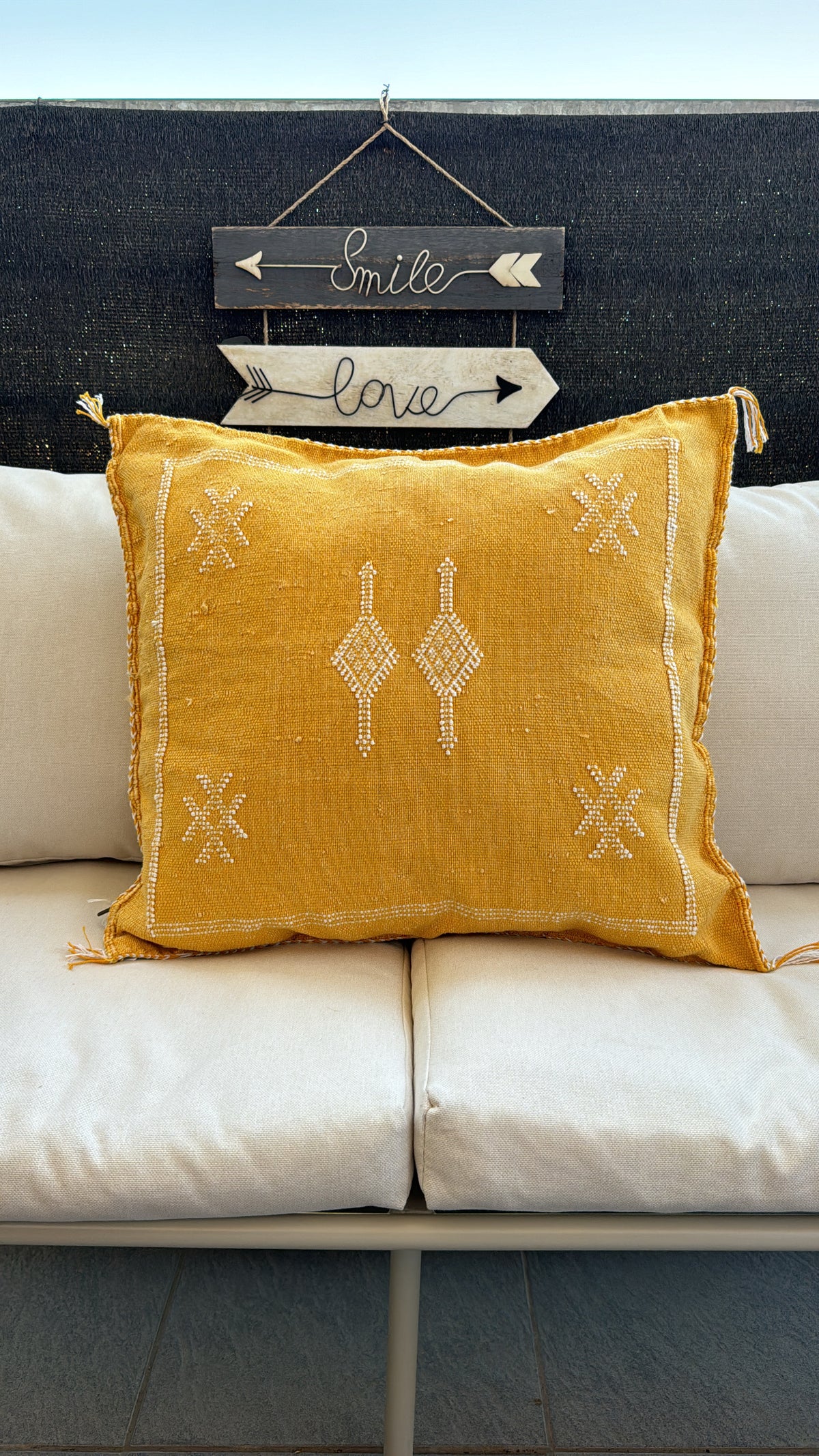 Coussin Sabra en soie de cactus