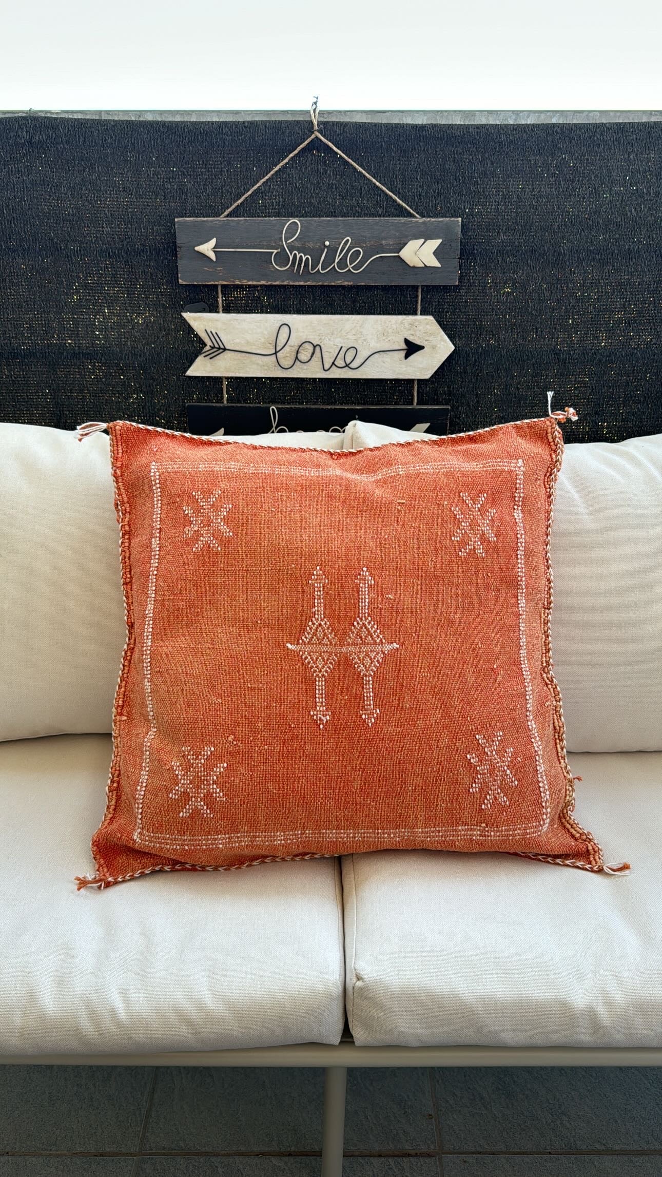 Coussin Sabra en soie de cactus