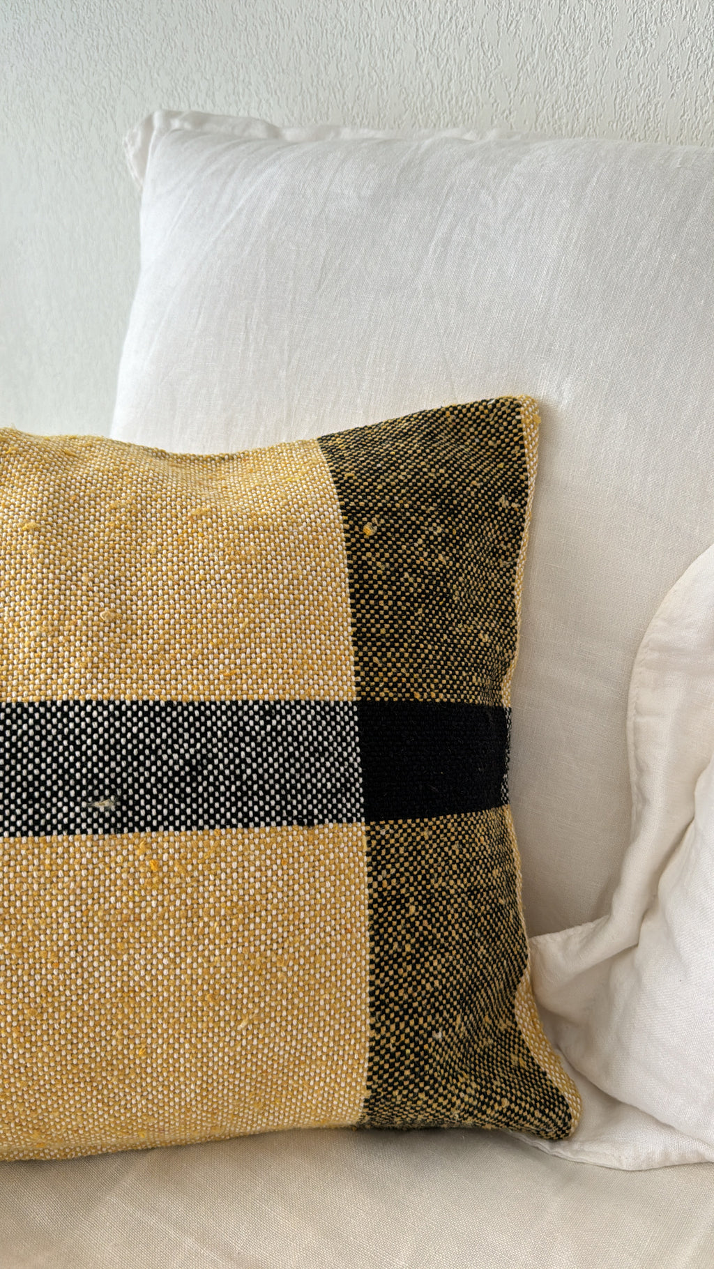 Coussin en coton - Moutarde