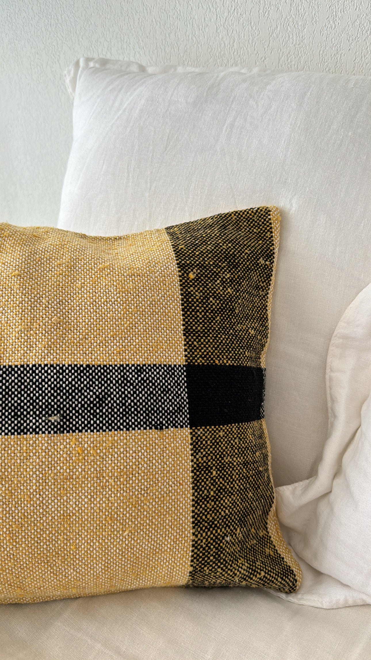 Coussin en coton - Moutarde