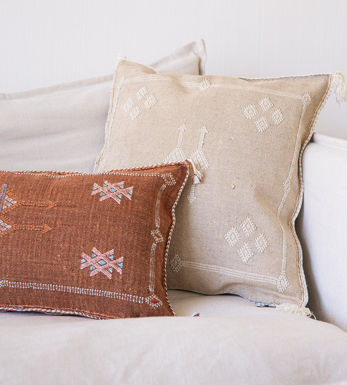 Housse de coussin Sabra rectangle 35x50cm - Marron