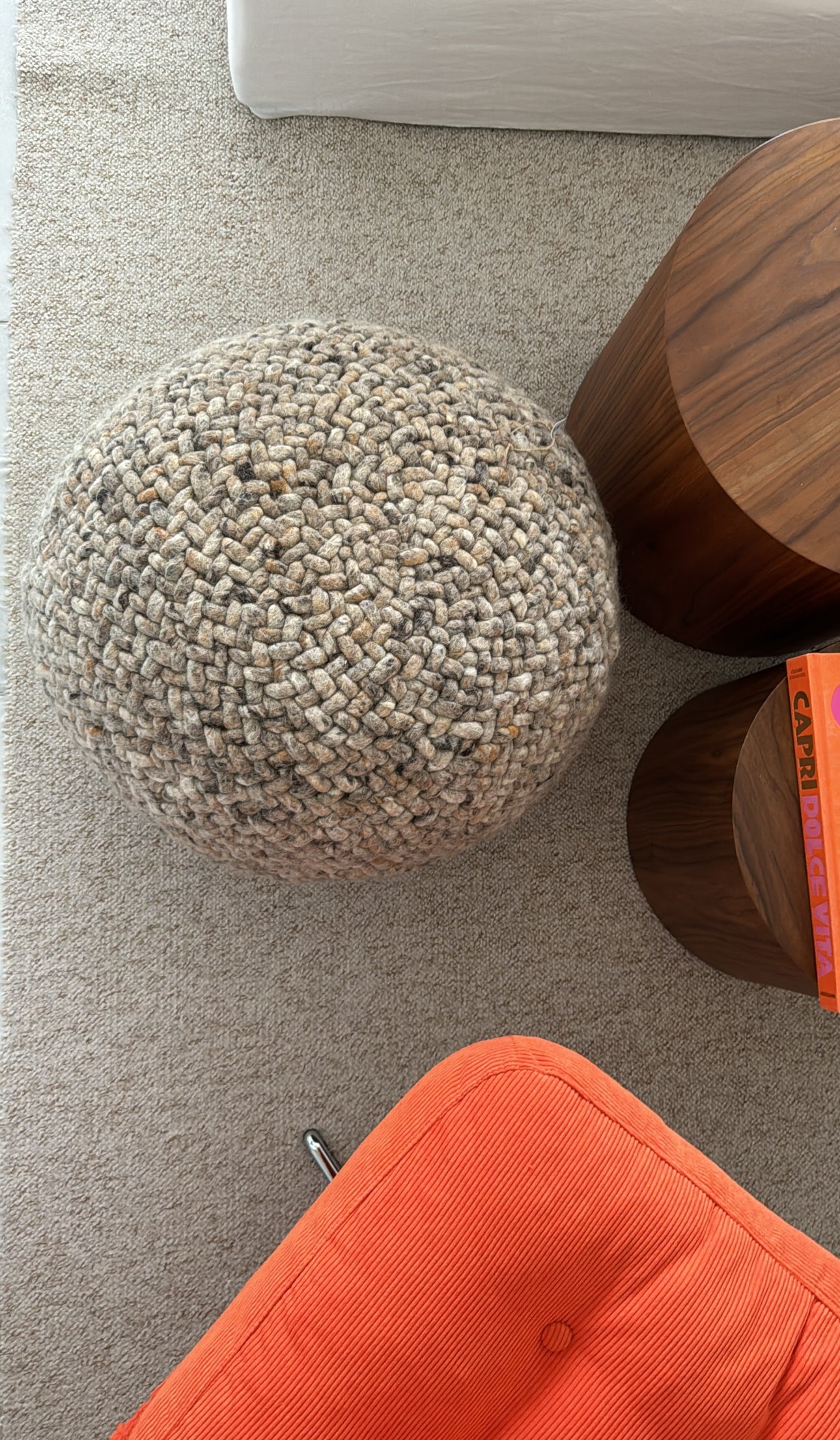 Pouf Galet en laine