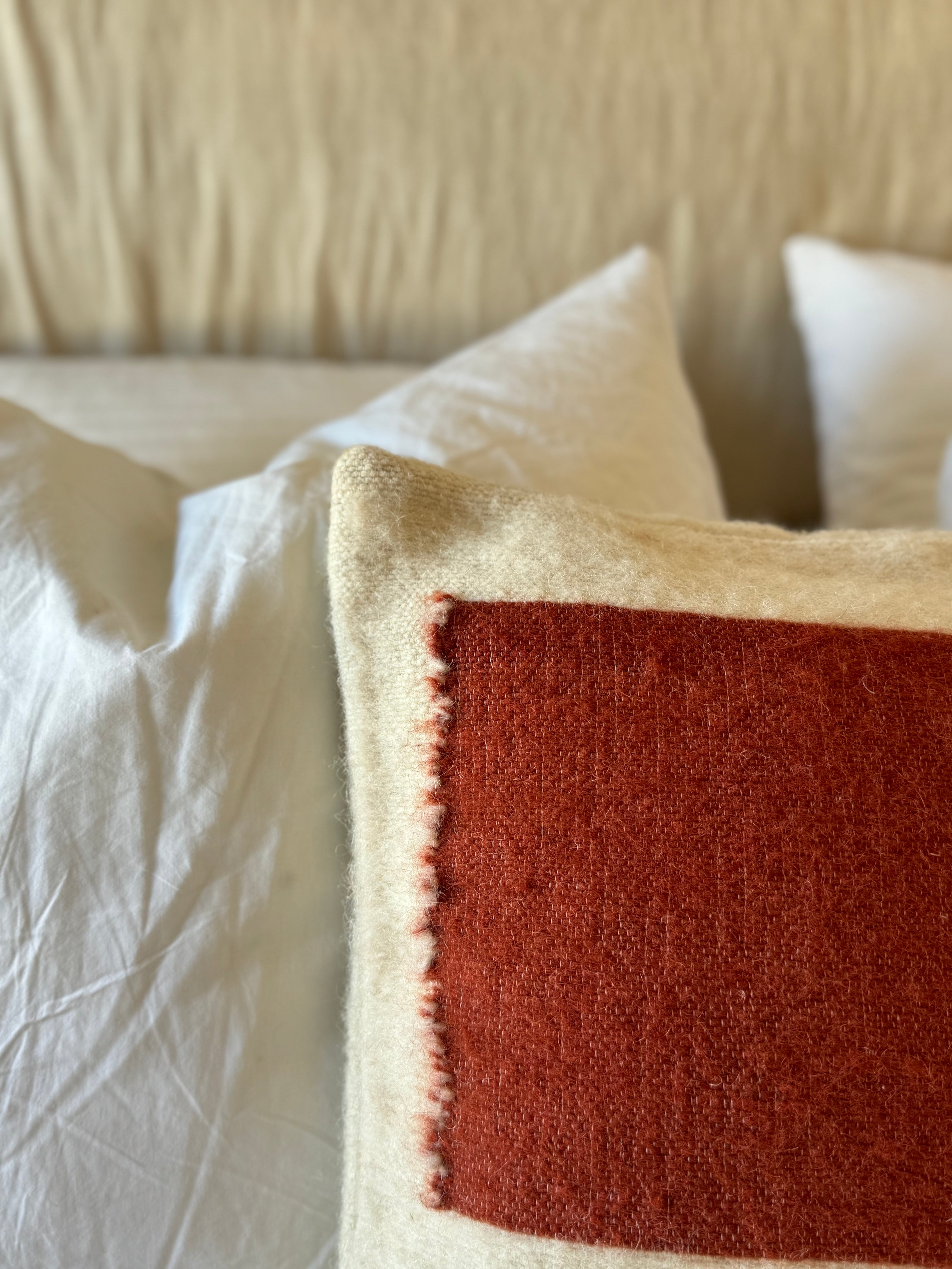 Coussin en laine - Patchwork