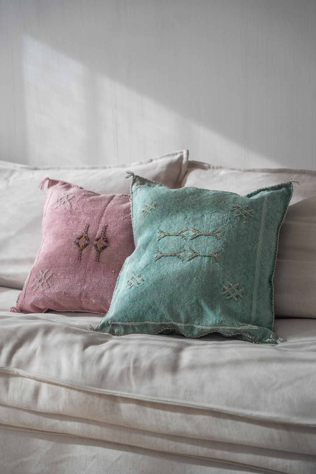 Housse de coussin Sabra en soie végétale - Rose