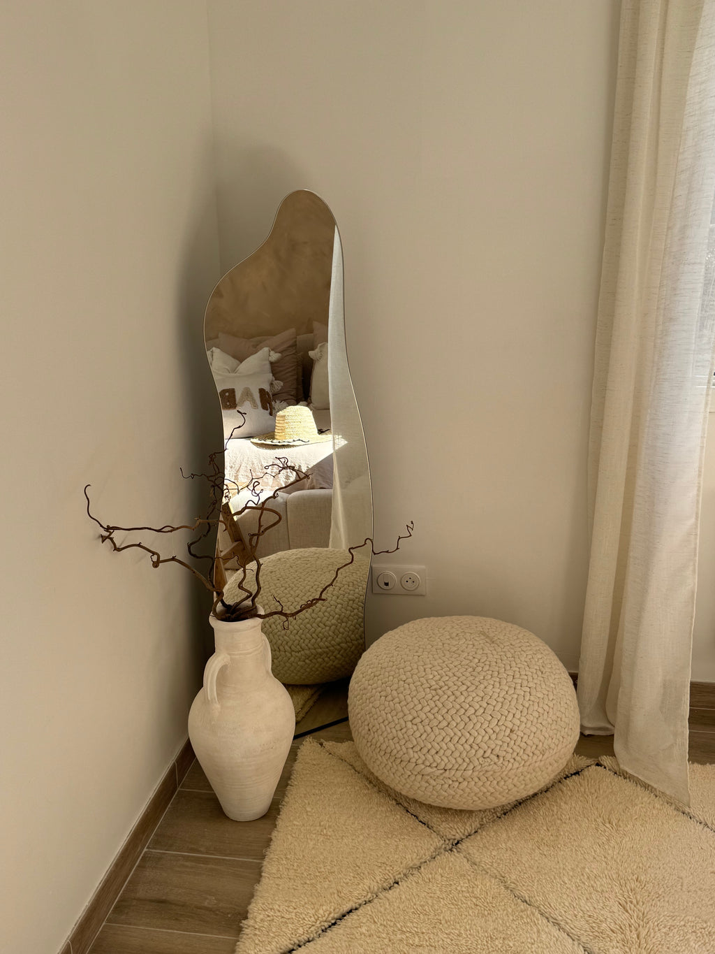 Pouf Galet en laine