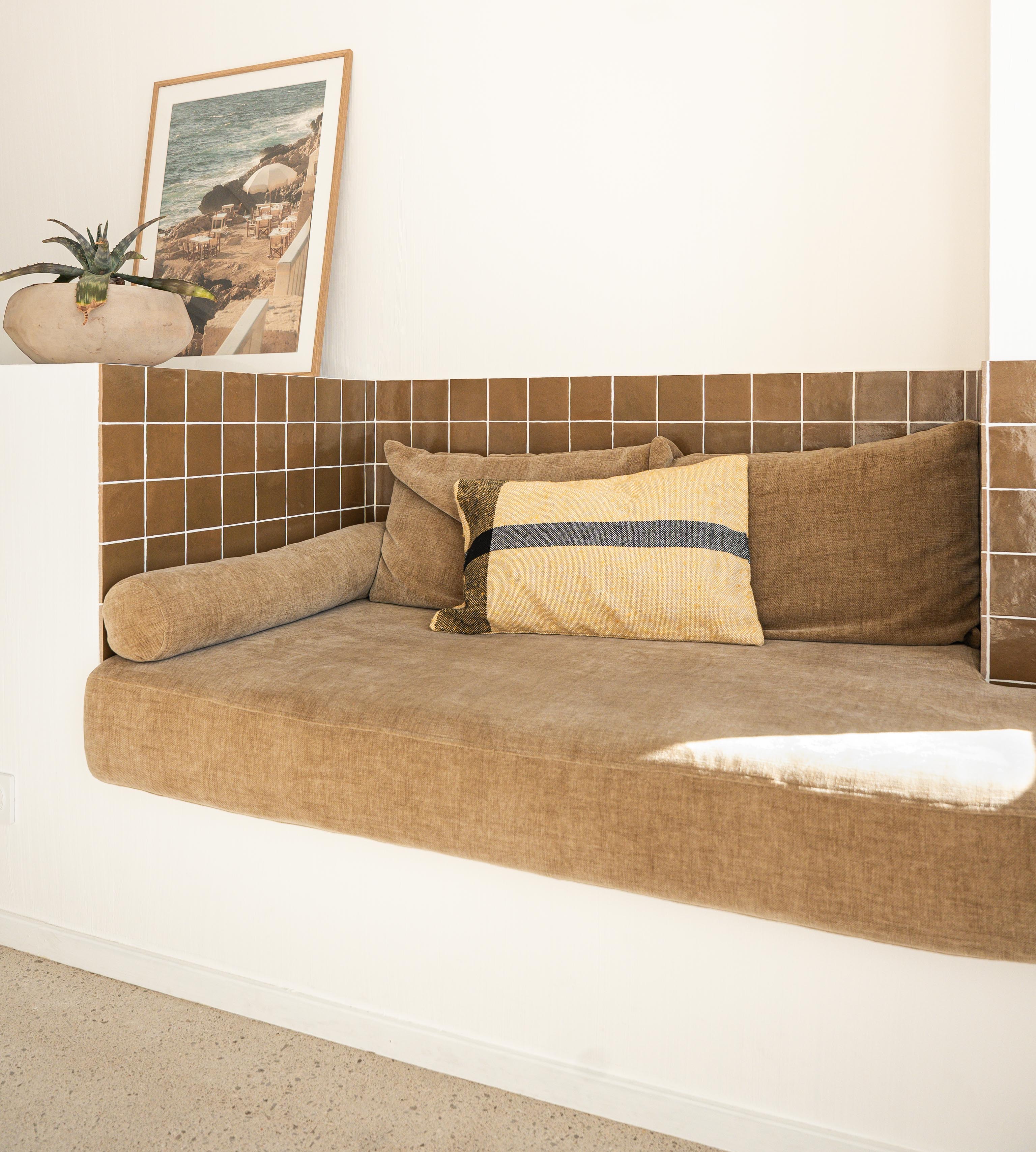 Coussin en coton - Moutarde