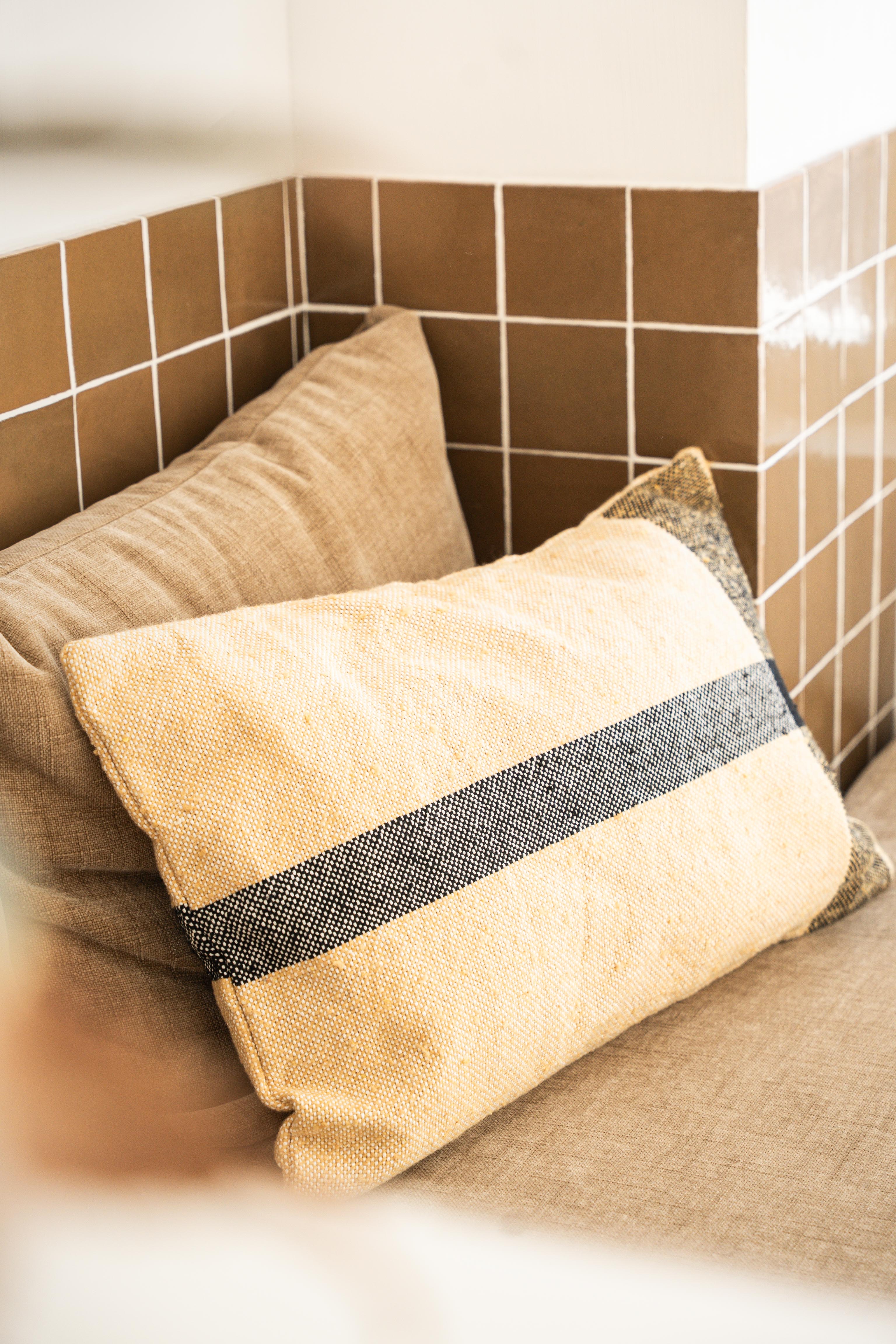 Coussin en coton - Moutarde