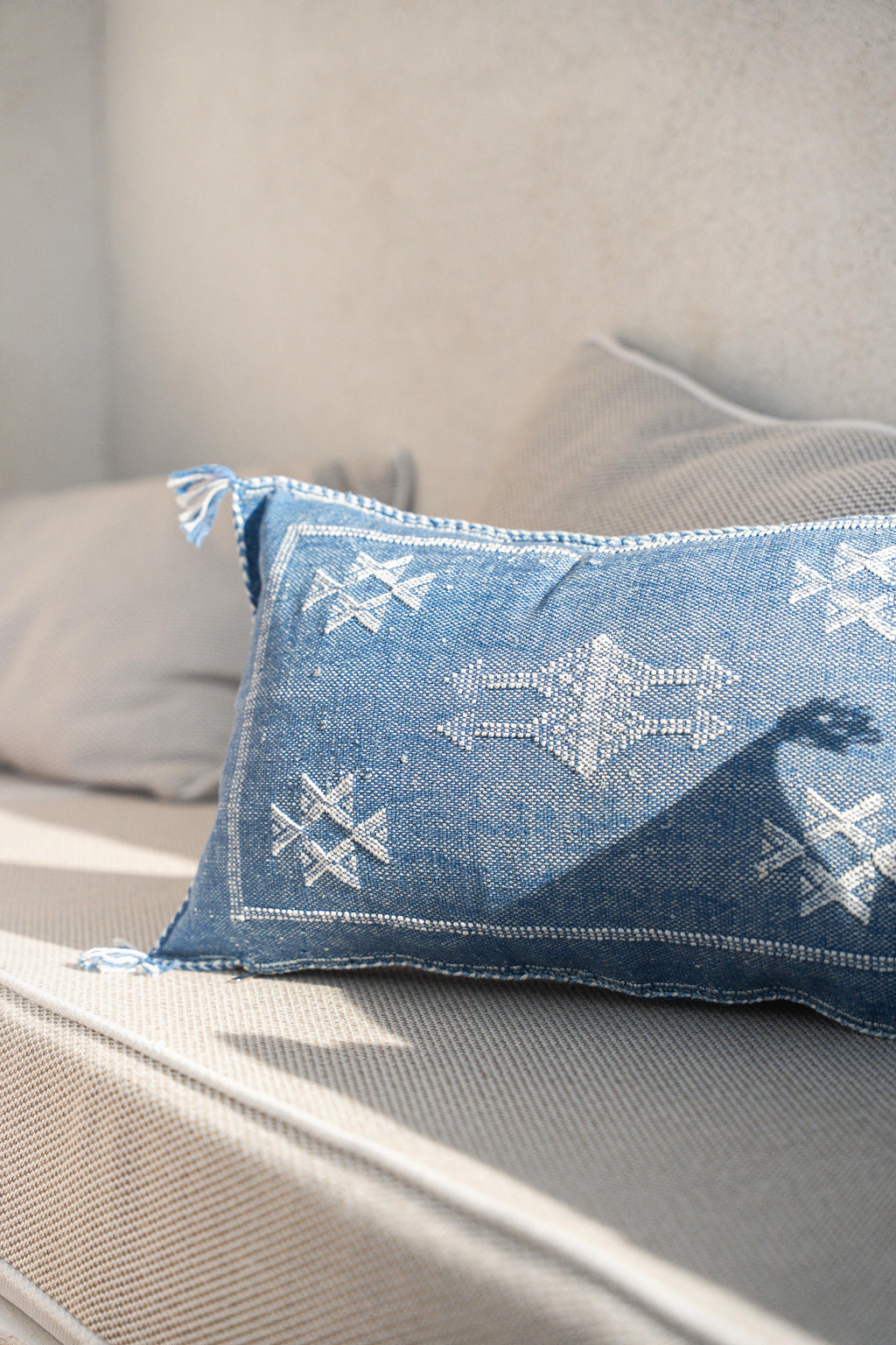 Housse de coussin Sabra rectangle 35x50cm - Bleu jeans