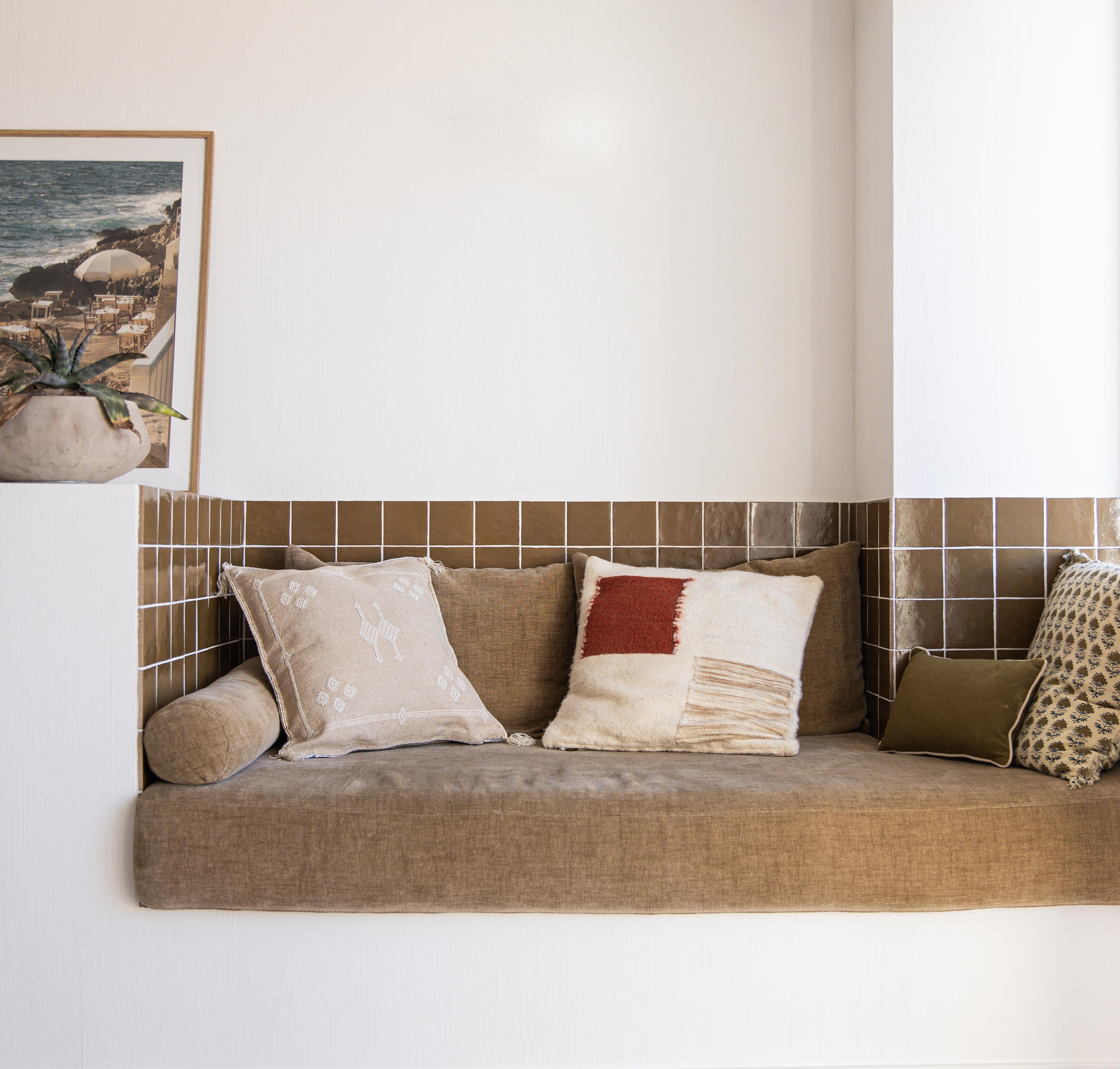 Coussin en laine - Patchwork