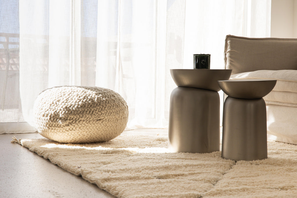 Pouf Galet en laine