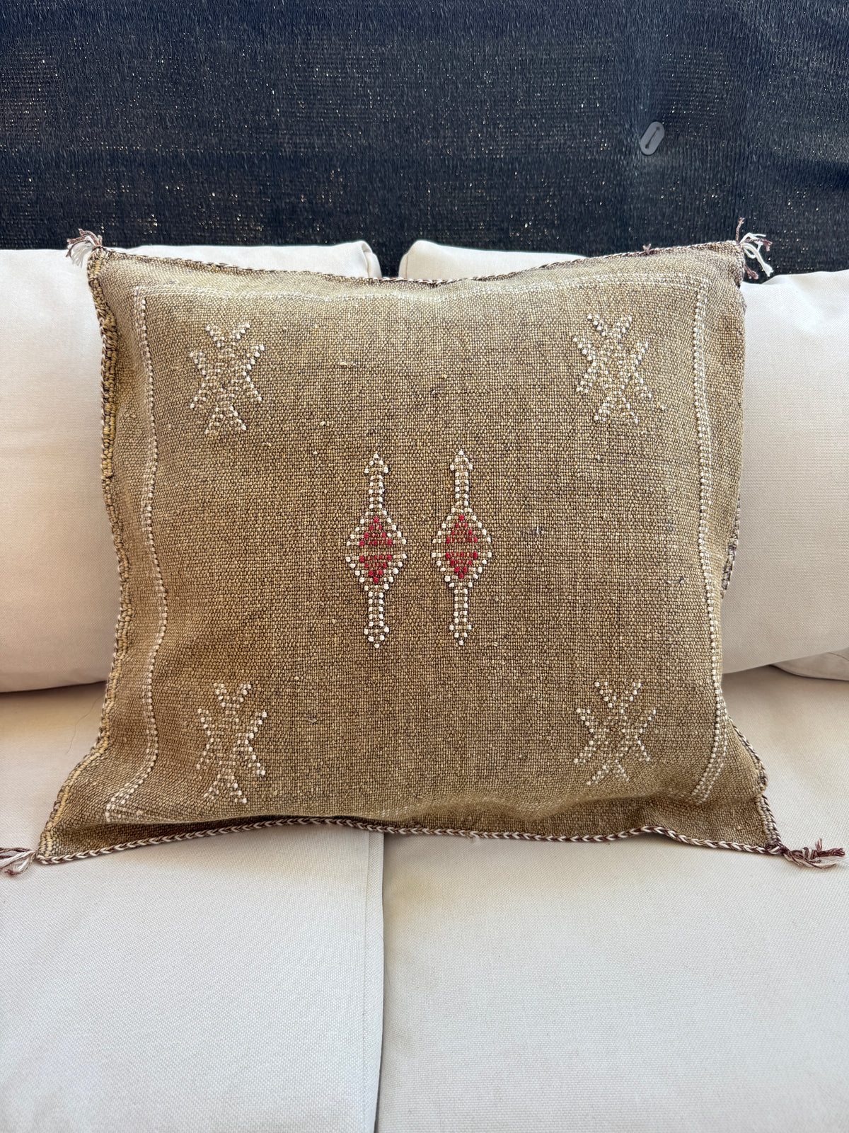 Housse de coussin Sabra en soie végétale - Ambre