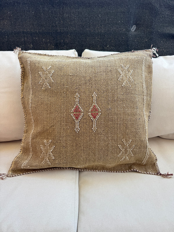 Housse de coussin Sabra en soie végétale - Ambre
