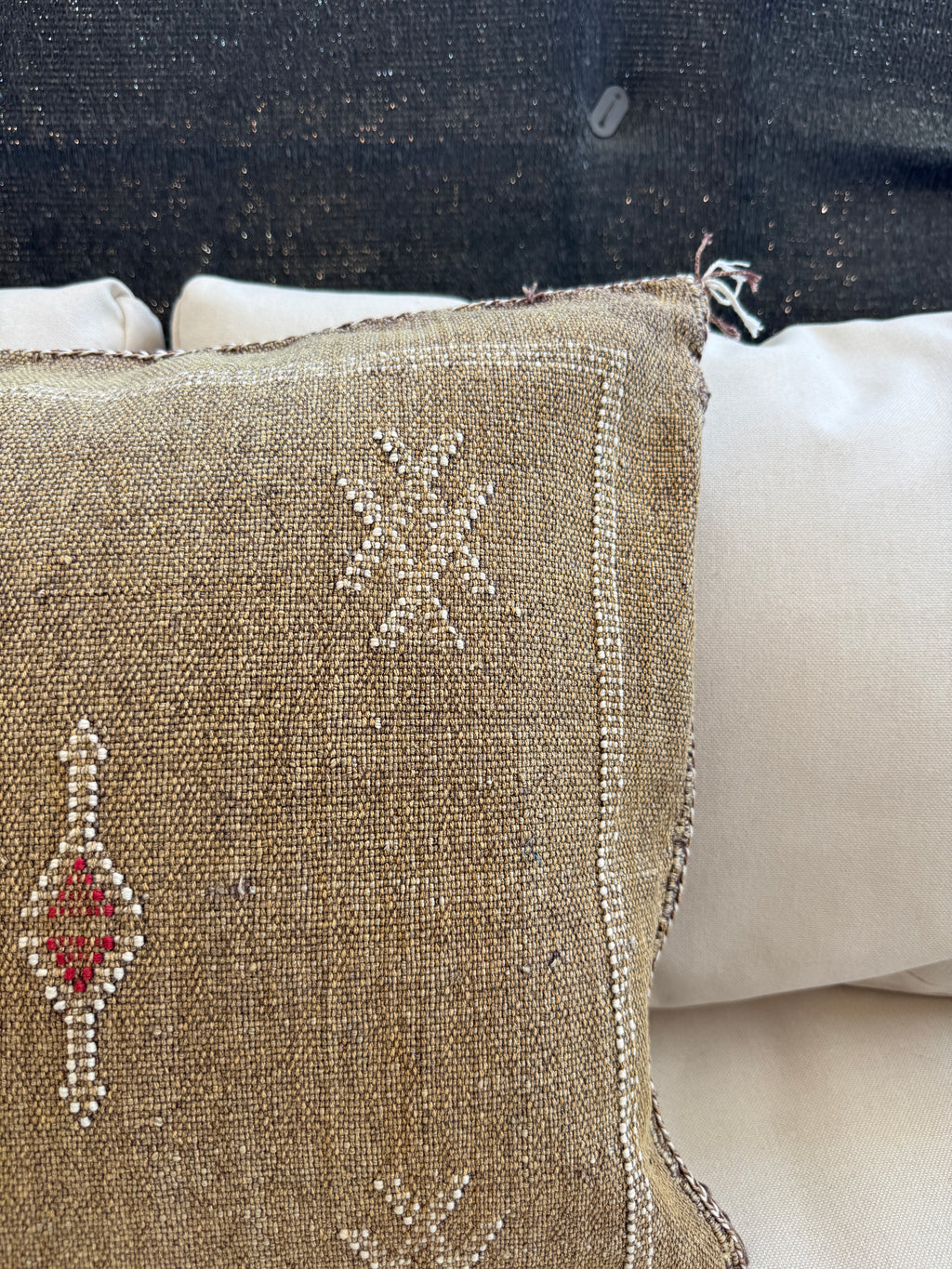 Housse de coussin Sabra en soie végétale - Ambre
