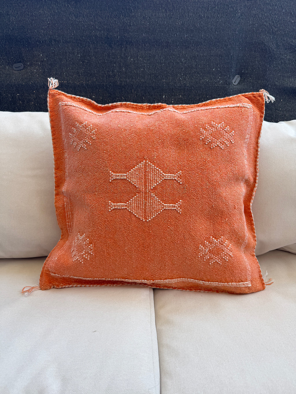 Housse de coussin Sabra en soie végétale - Orange