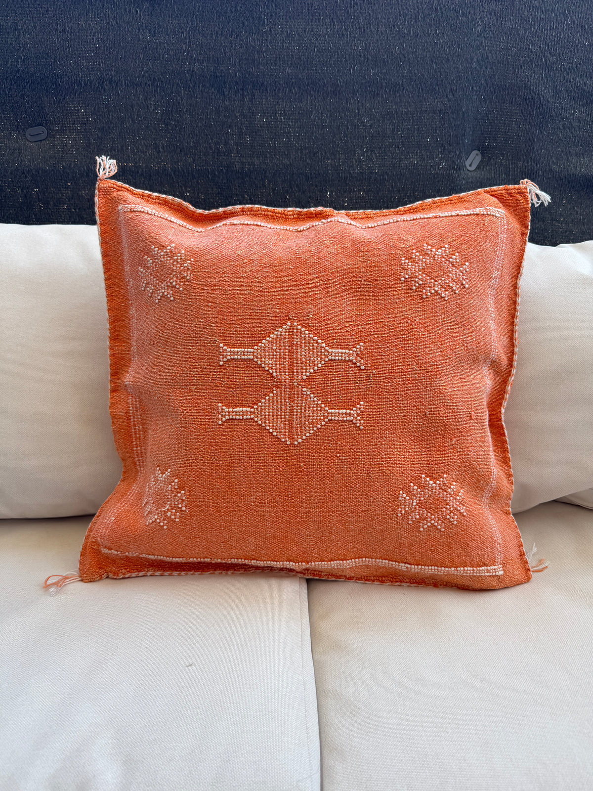 Housse de coussin Sabra en soie végétale - Orange