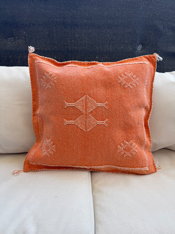 Housse de coussin Sabra en soie végétale - Orange