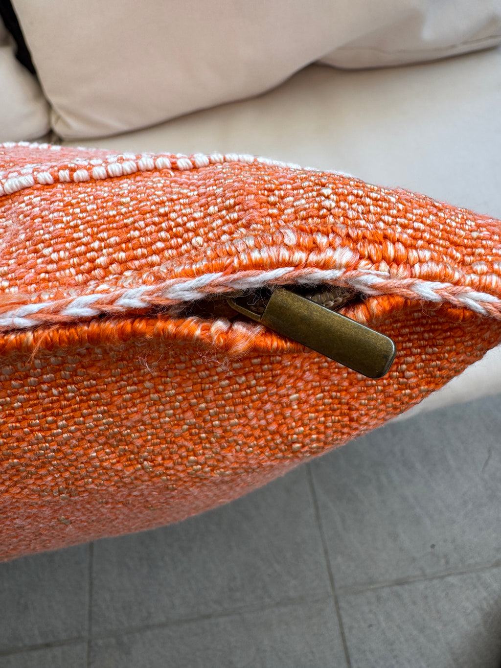 Housse de coussin Sabra en soie végétale - Orange