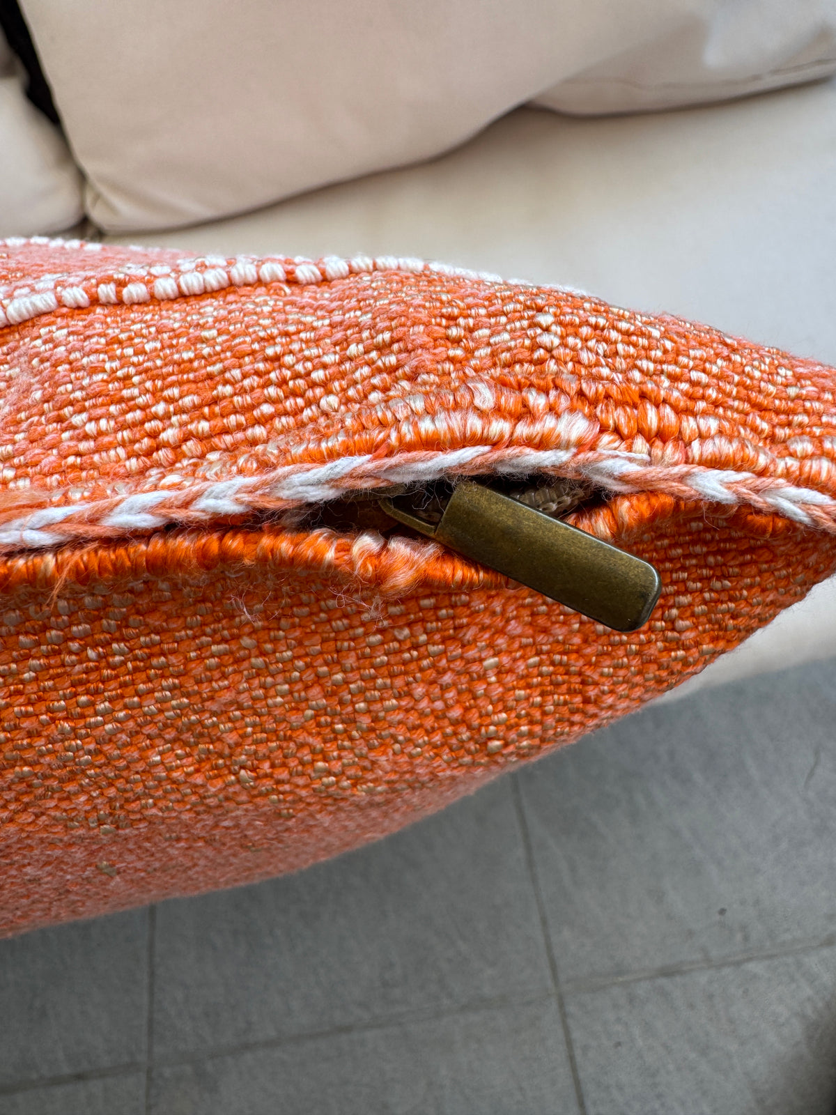 Housse de coussin Sabra en soie végétale - Orange