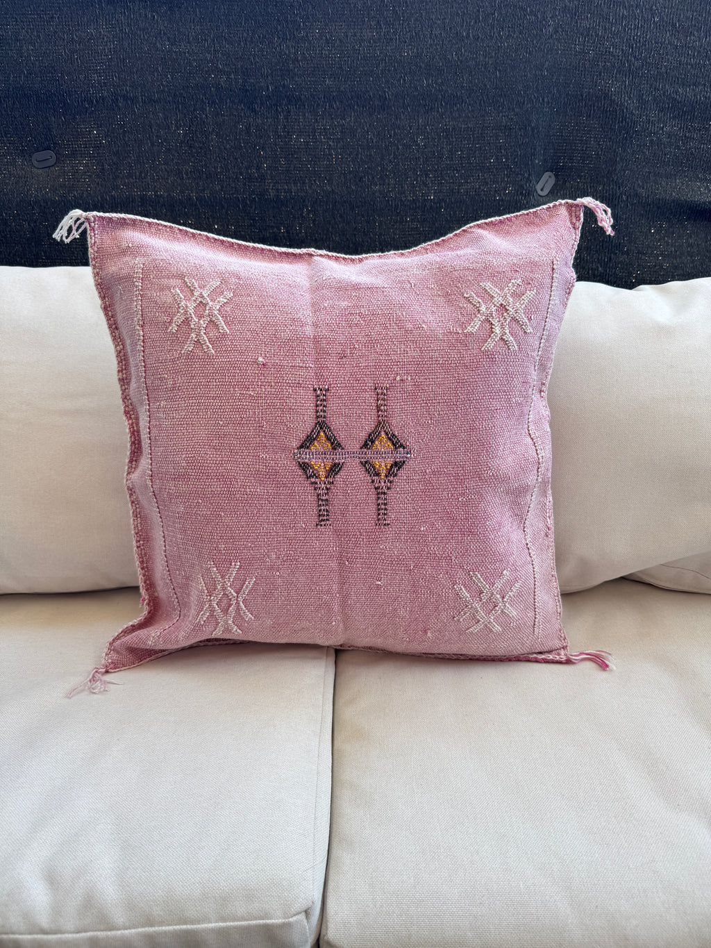 Housse de coussin Sabra en soie végétale - Rose