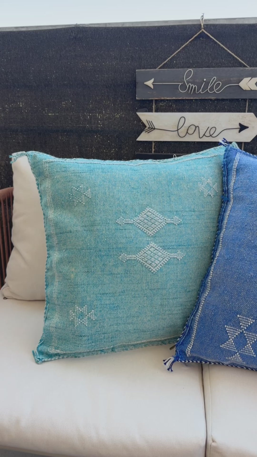 Coussin Sabra en soie de cactus