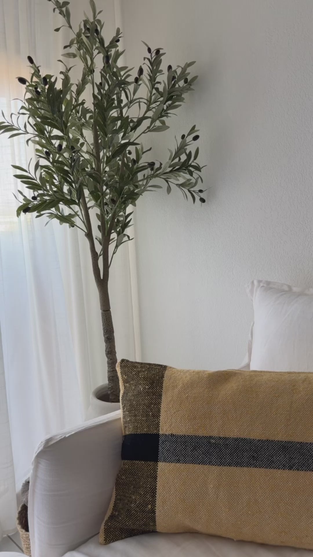 Coussin en coton - Moutarde